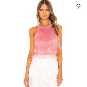 NWT NBD Silas Pink Tulle Top